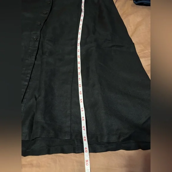 Emma James Sleeveless Button-Front Dress Women’s Size 22W Black Linen Minimalist - Picture 7 of 7
